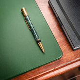 Dark Green Leatherette Conference Table Pad, 22 x 14